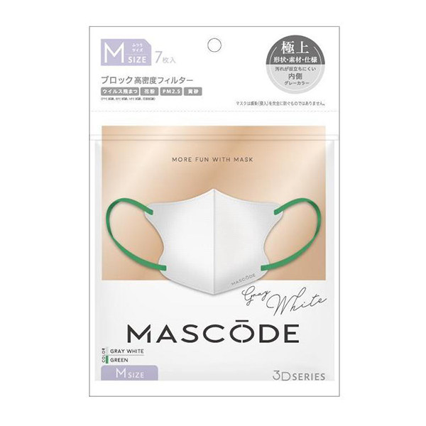 SUNSMILE MASCODE Anti-PM2.5 Anti-Pollen 3D Mask M26 Gray White 7