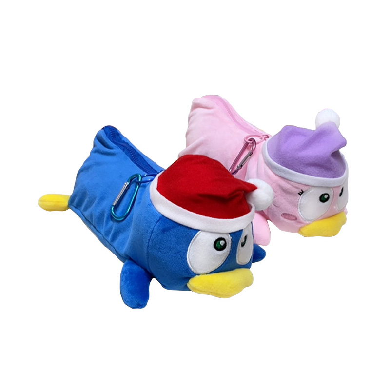 Jing'an Hall Limited Edition Tang Penguin Plush Pencil Case Blue