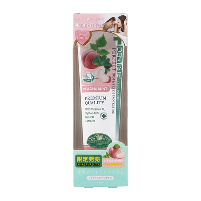 DENTISTE Fresh Breath Toothpaste Peach & Mint Flavor 100g-DONKI