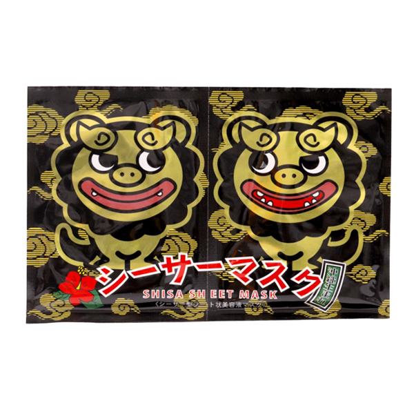 chulala 沖繩獅子面膜 黑袋 20ml×2枚