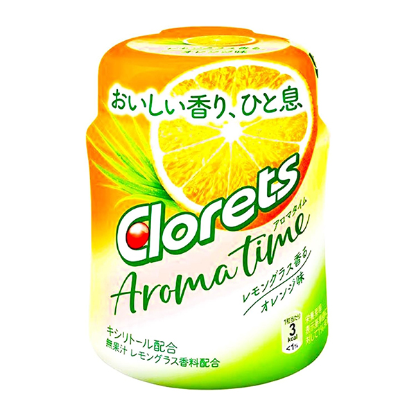  Clemont Lemon レモン Mondelez Clorets Instant Fresh AromaTime Gum Lemongrass & Orange