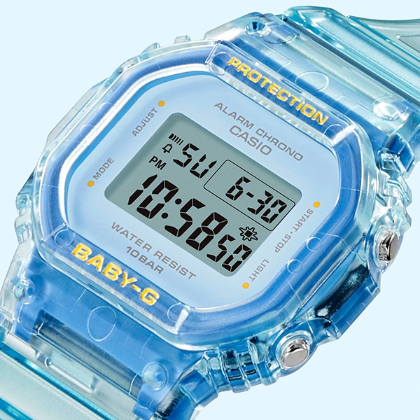 CASIO BABY-G series transparent hollow ladies' electronic watch