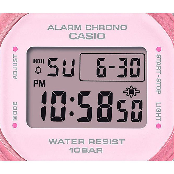 CASIO卡西歐BABY-G系列透明鏤空女士電子手錶BGD-565SJ-7JF 粉色1塊-唐