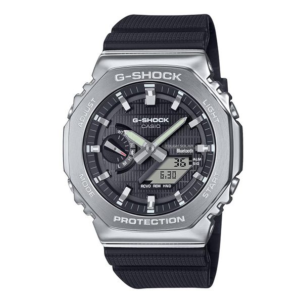 CASIO G-SHOCK ブラック/シルバー CASIO カシオ G-SHOCK Gショック ソーラー メタル ブラック シルバー
