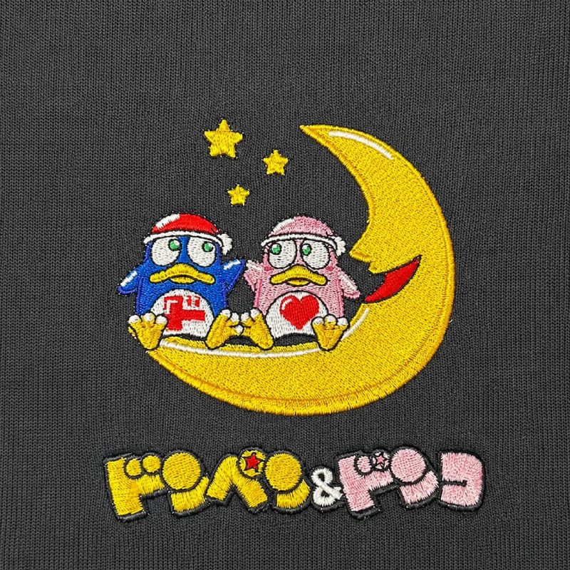 ドンペン＆ドンコ刺繍さがらTシャツ 黒 L-驚安の殿堂