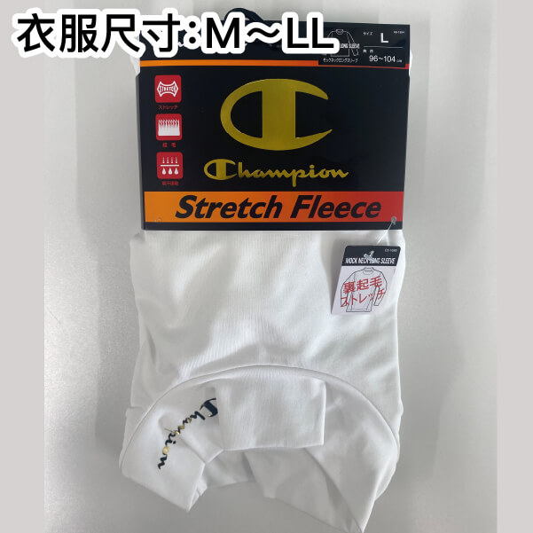 Champion冠军 贴身弹力内加绒长袖高领T恤 白金 L