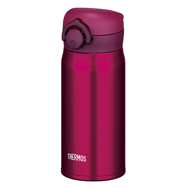 THERMOS 真空斷熱隨身瓶 0.35L 酒紅色