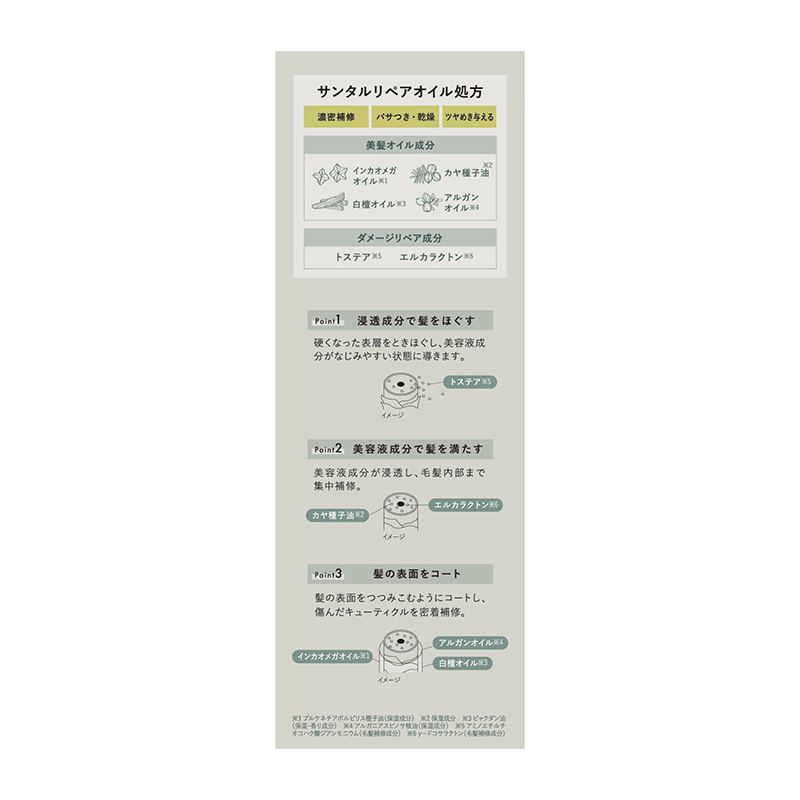 BOTANIST Hair Repair Sandalwood Hair Oil 90ml-DONKI Official