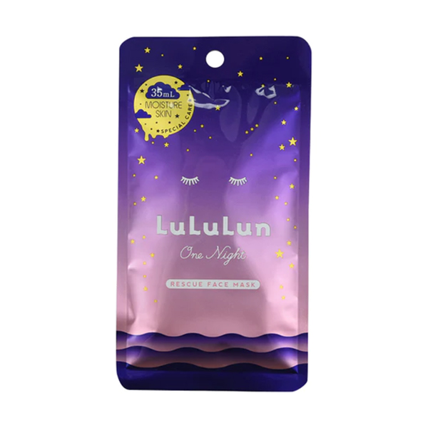 LuLuLun one night 保濕補水提亮修護紫色 夜間修復滋潤深度保濕急救面膜 1片