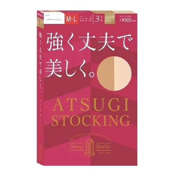 厚木ATSUGI 防勾款絲襪 淺膚色 M-L 3雙入
