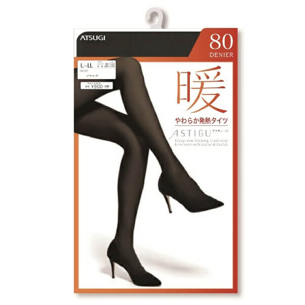 厚木 ATSUGI 【暖】柔軟發熱連褲襪80 黑色 L-LL 1雙入