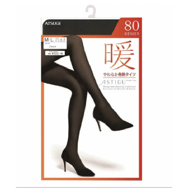 厚木 ATSUGI 【暖】柔軟發熱連褲襪80 黑色 M-L 1雙入
