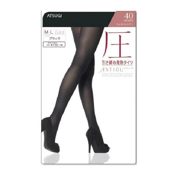 厚木 ATSUGI 【壓】緊致發熱連褲襪40 黑色M-L 1雙入