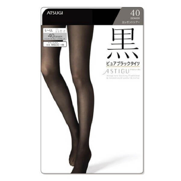 厚木 ASTIGU【黑】40D 絲襪 黑色 (L-LL) 1雙