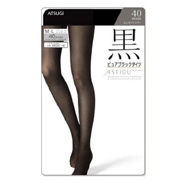 厚木 ASTIGU【黑】40D 絲襪 黑色 (M-L) 1雙
