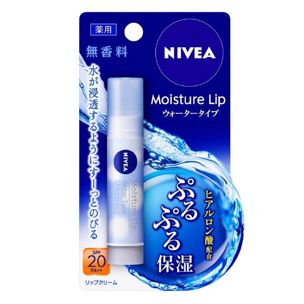 KAO花王NIVEA妮維雅 Moisture 無香精水潤保濕唇膏 3.5g