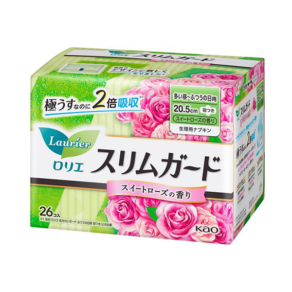 花王蕾妮亞 超薄防護 玫瑰清香 日用量多 有翅膀