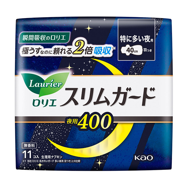 花王蕾妮亞 超薄防護 量多夜用400 11片