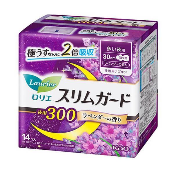 花王蕾妮亞 超薄防護 玫瑰清香 夜用量多 300
