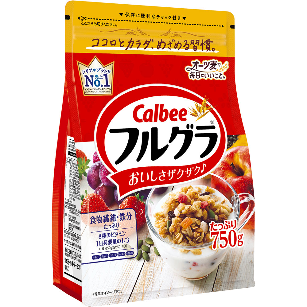 2号仓-Calbee卡乐比 富果乐 燕麦片坚果干吃酸奶麦片营养早餐即食 水果麦片【经典原味】 750g