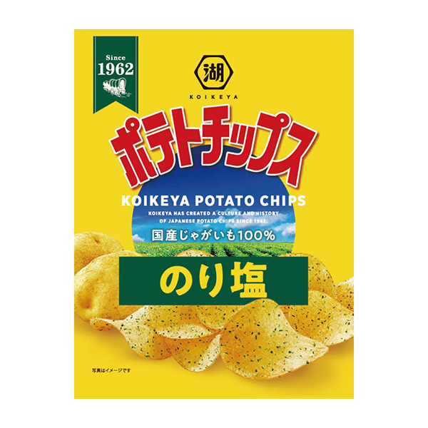 2号仓-湖池屋日本进口国民零食经典休闲小吃海苔盐味薯片60g
