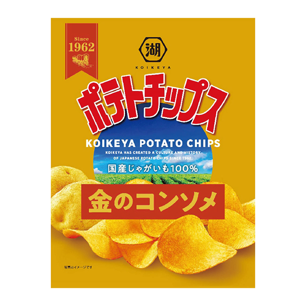 湖池屋日本進口國民零食經典休閒小吃醇厚清湯味薯片60g 保質期至：2025-03-01