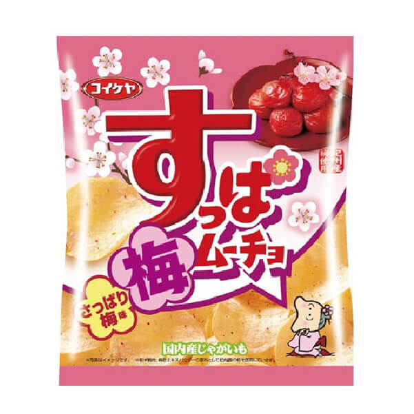 2号仓-湖池屋日本进口国民零食经典休闲小吃梅子味薯片55g