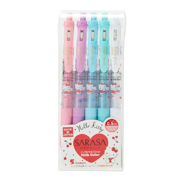サンリオ ハローキティ ゼブラ SARASA CLIP 5色セット-驚安の殿堂 ドン