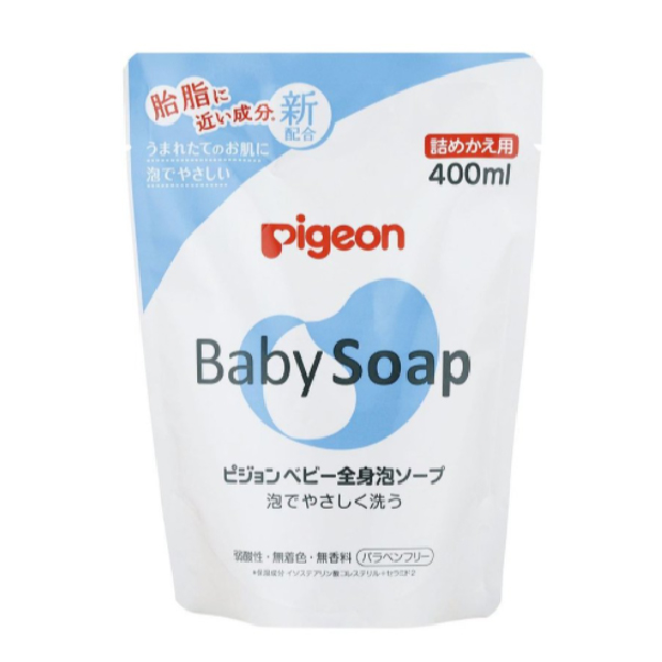1号仓-Pigeon贝亲日本进口婴温和无香料无添加幼儿无香型泡沫沐浴露沐浴乳替换装400ml