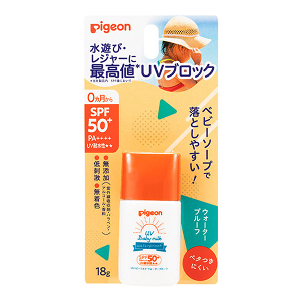 1号仓-Pigeon贝亲日本进口儿童抗UV防晒乳液防水防汗防晒霜SPF50＋/PA++++ 18g