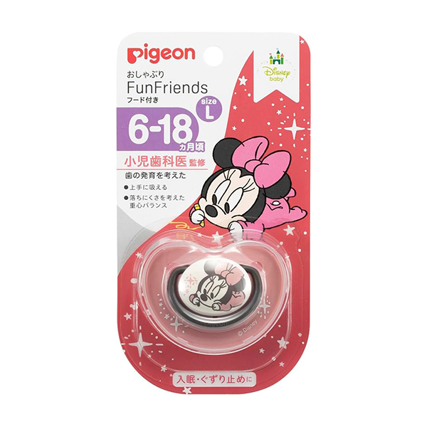 1号仓-Pigeon贝亲日本进口婴儿安抚奶嘴超软奶嘴 宝宝安睡奶嘴米妮L【6个月以上可使用】