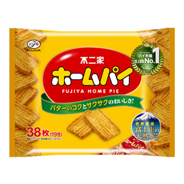 FUJIYA不二家 日本進口餅乾曲奇網紅休閒食品小吃 黃油千層酥 38枚(2枚×19包)（有效期限2026年7月1日）
