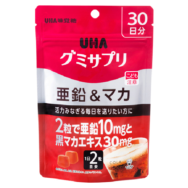 UHA悠哈味覺糖  鋅&瑪卡 營養糖果 30日份（60粒）
