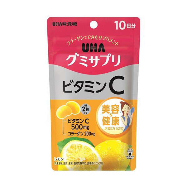 UHA Mikakuto Vitamin C Supplement Gummies 1 bag 20 tablets-DONKI