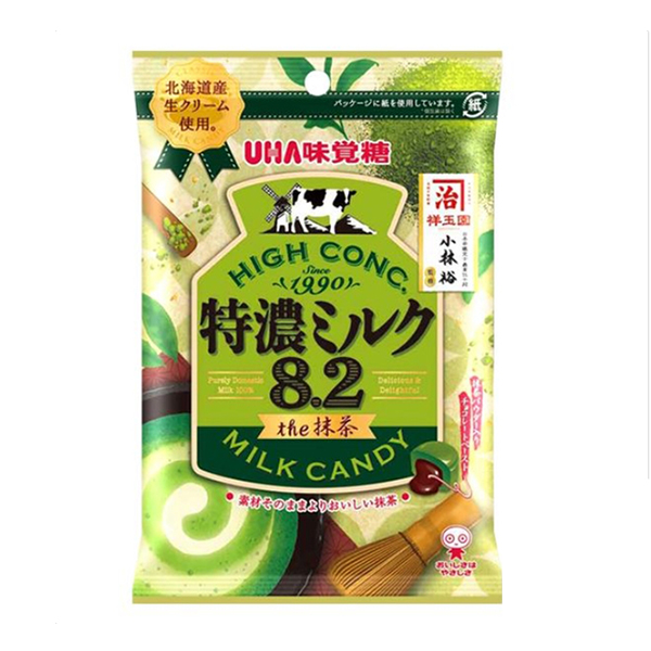 2号仓-UHA悠哈 味觉糖 特浓牛奶8.2 抹茶夹心 1袋
