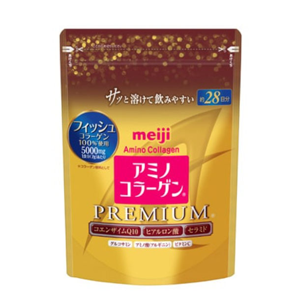 2号仓-Meiji明治premium氨基酸胶原蛋白粉奢华版补充包196g