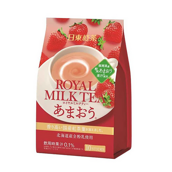 日東紅茶 甜王草莓風味奶茶 140g (10條)