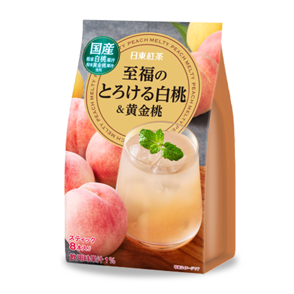 日東紅茶至福系列即溶沖泡果汁粉白桃&金桃1袋（11g×8小袋）-唐吉訶德