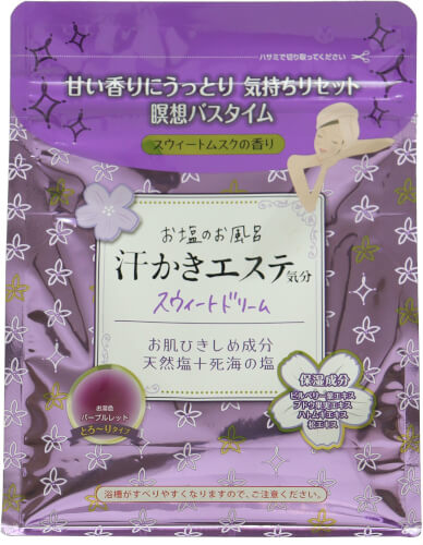 MAX 日本浴鹽入浴劑 發熱溫汗自然鹽風呂 泡澡劑 麝香草味 500g