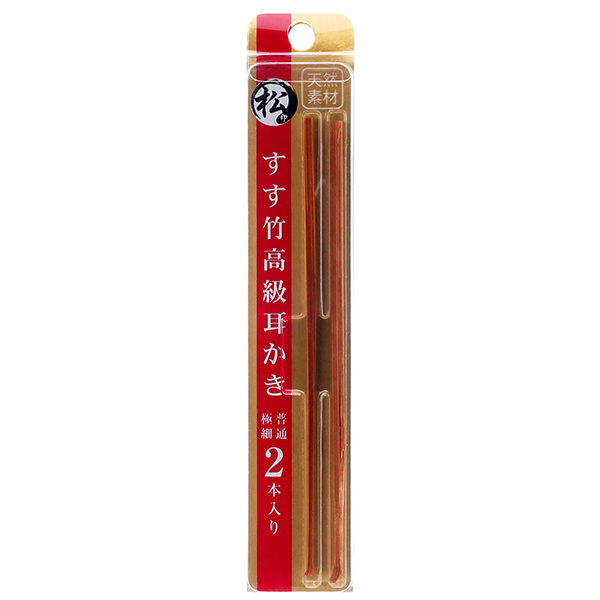 情熱價格 驚安殿堂限定 松印 高級竹制掏耳勺 極細款&普通款 2支裝