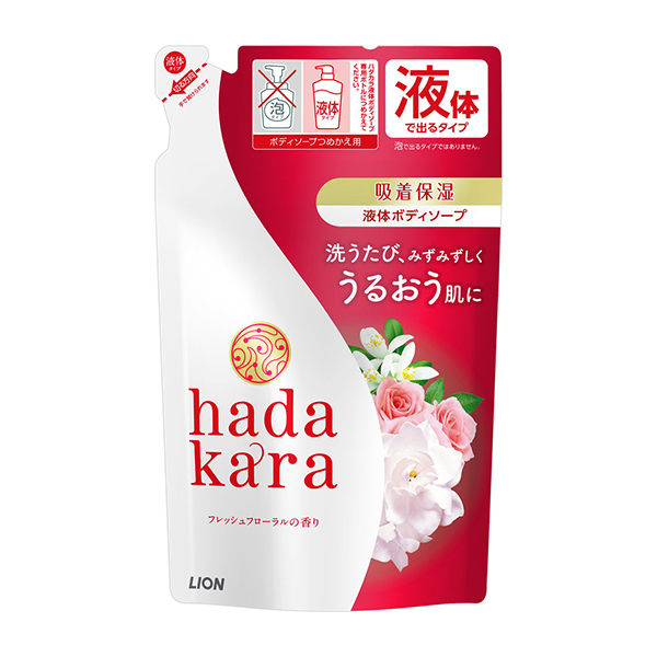 lion 狮王 hadakara 高保濕液體沐浴乳替換裝 【清新花香】360ml