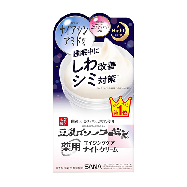 SANA Soy Milk Beauty Skin Honpo Anti-aging Whitening Night Cream