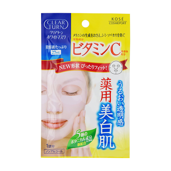 Clear Turn White Mask, Vitamin C, 5-Pack-DONKI Official Online
