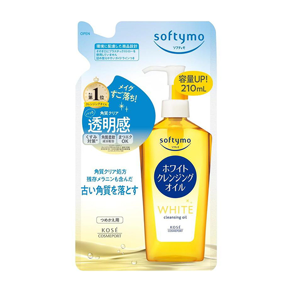 KOSE softymo whitening and clear cleansing oil refill 210ml-DONKI