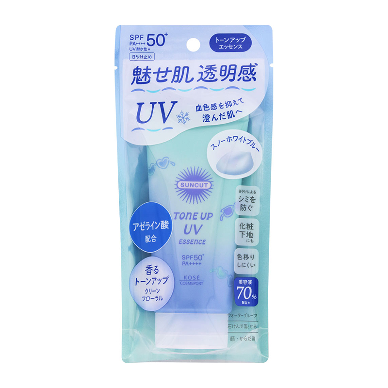 サンカット UVエッセンス スノーホワイトブルー 80g-驚安の殿堂