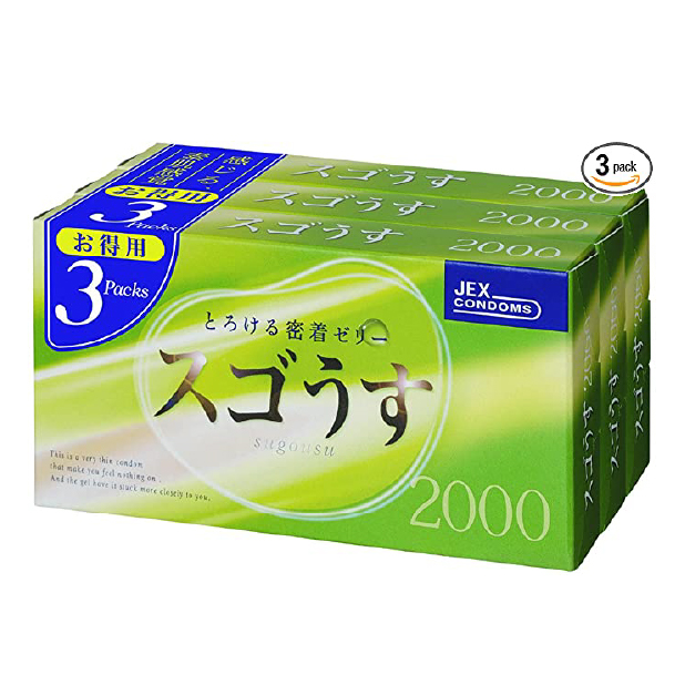 Sugousu 避孕套 2000 12个装×3盒