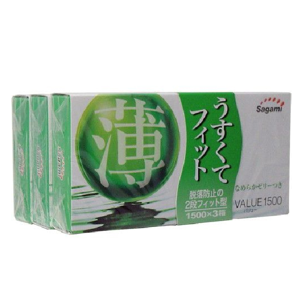 相模 輕薄服貼 Value 避孕套 1500 12個裝×3盒