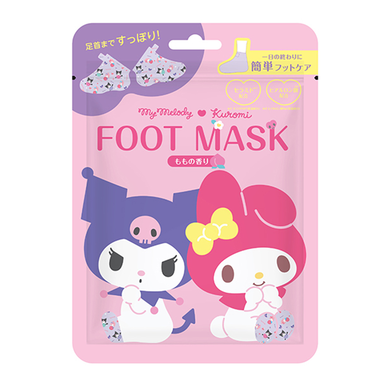 My Melody & Kuromi Beauty Moisturizing Foot Mask Peach Scent 1