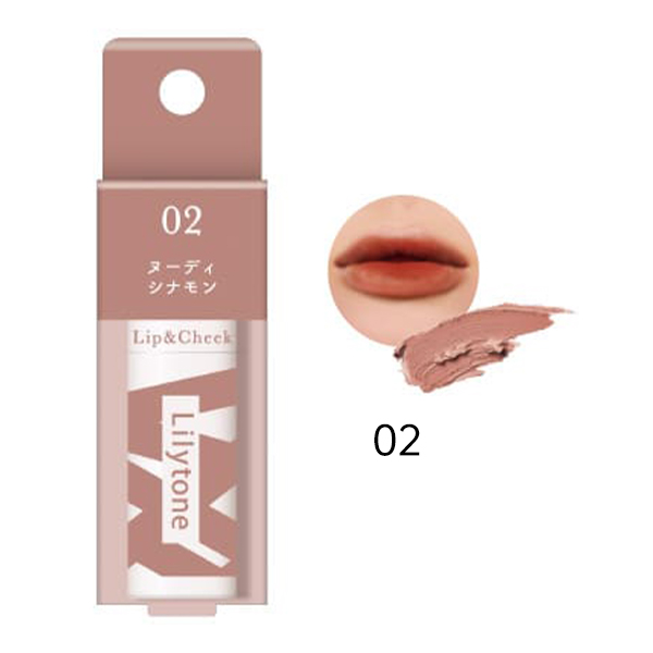 Lilytone Lip & Cheek Matte Lip 02 Nudie Cinnamon 4g-DONKI Official
