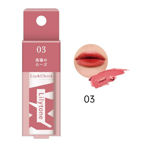 Lilytone Lip & Cheek Matte Lip 03 Noble Rose 4g-DONKI Official